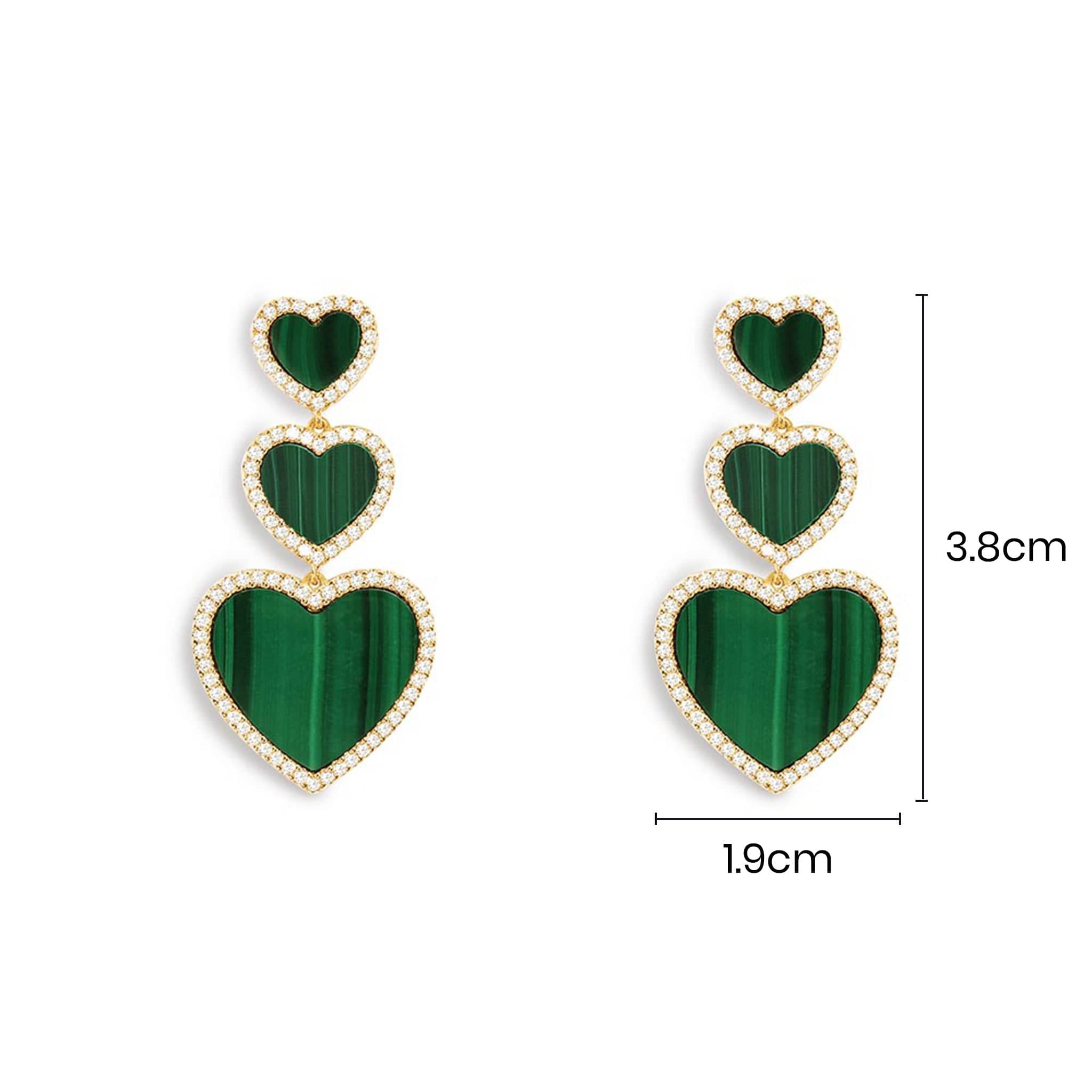 Malachite Heart Earrings - APM Monaco