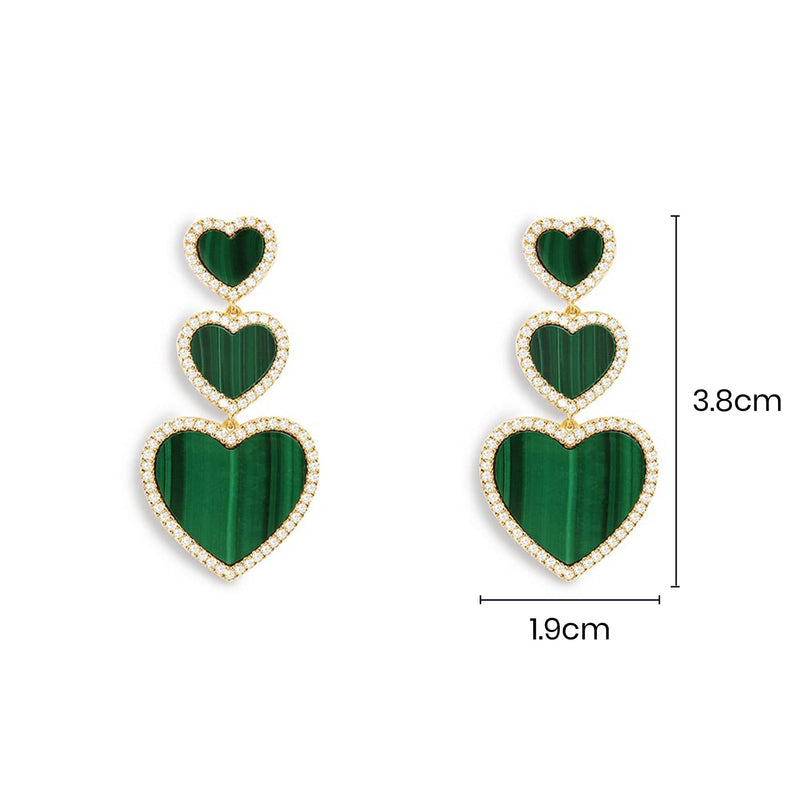 Simulation Emerald Heart Pendant 20*20 Necklace&10*10 Earrings Jewelry Set  - China Fashion Jewelry and Necklace and Earrings Sets price |  Made-in-China.com