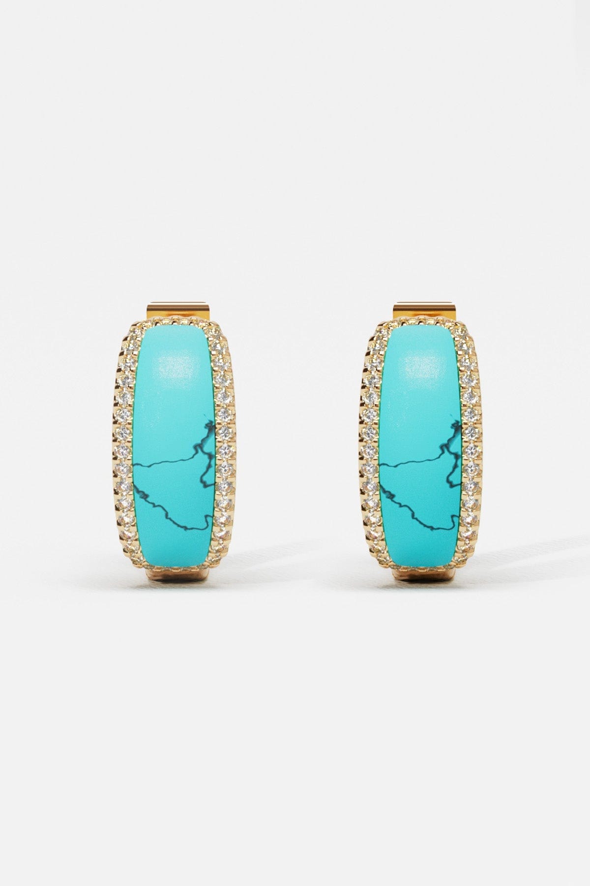 Apm Monaco buy turquoise earrings , Gold