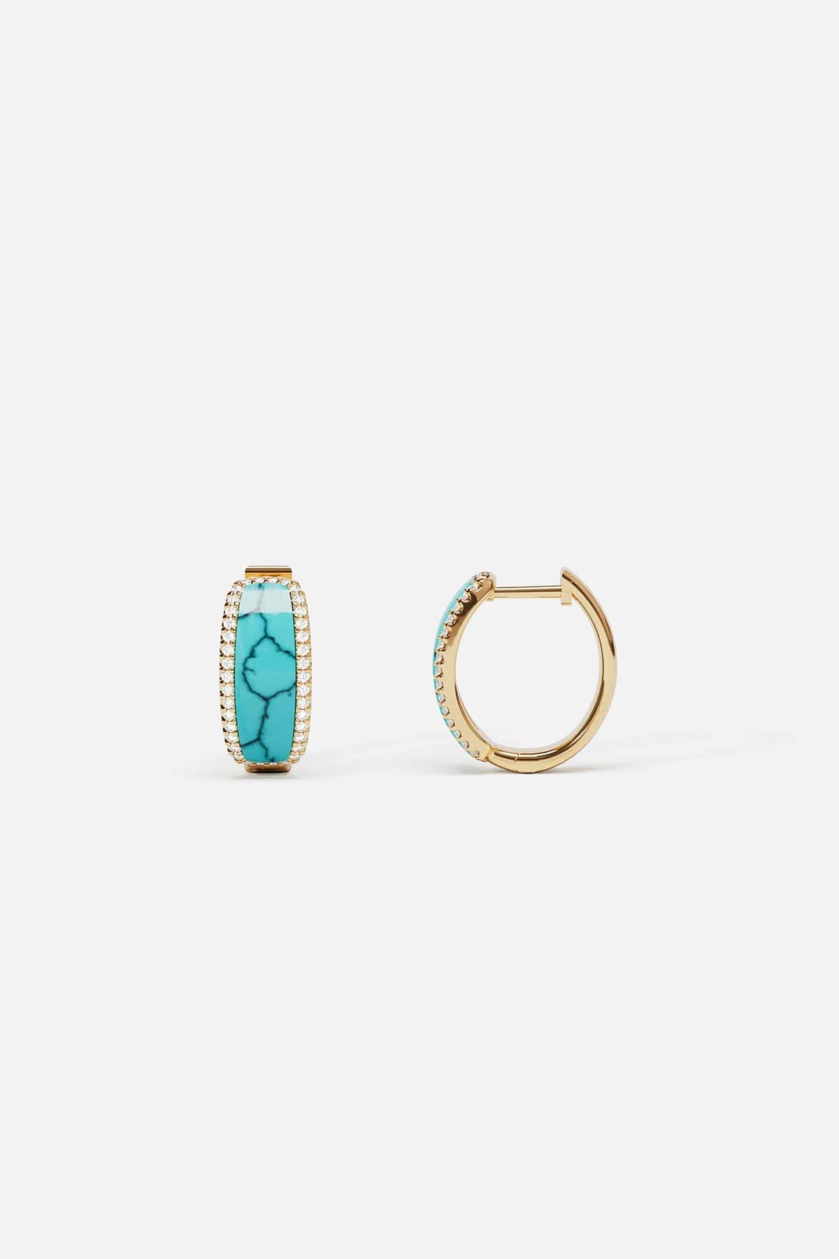 Lagoon Hoop Earrings 18k gold plated | APM Monaco