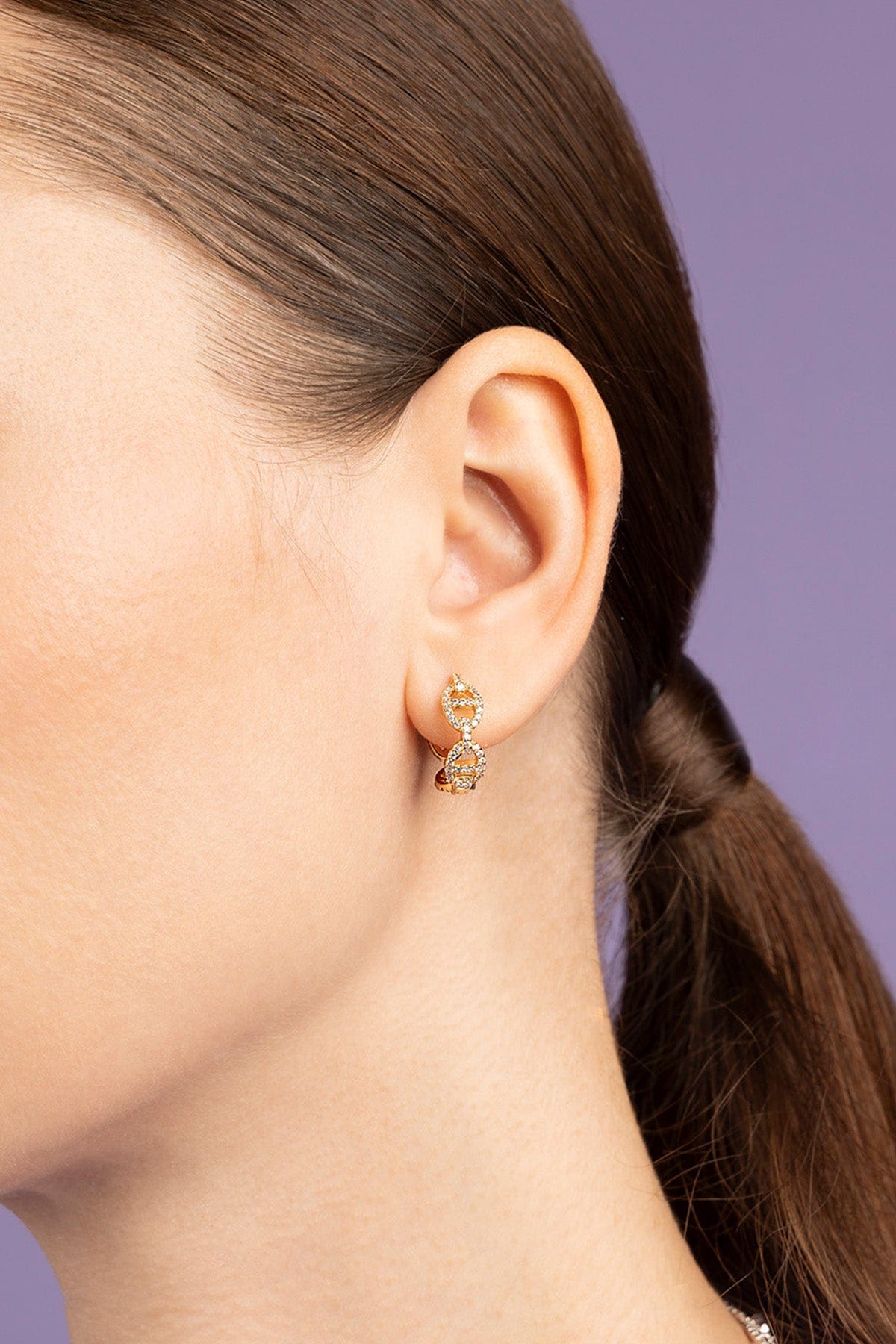 apm monaco ピアス Maille Marine Hoop Earrings, Yellow Gold | APM Monaco
