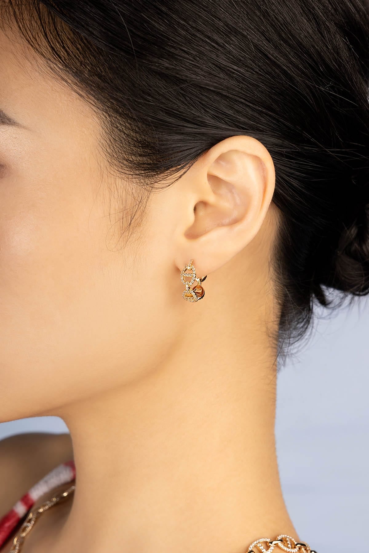Maille Marine Hoop Earrings, Yellow Gold | APM Monaco