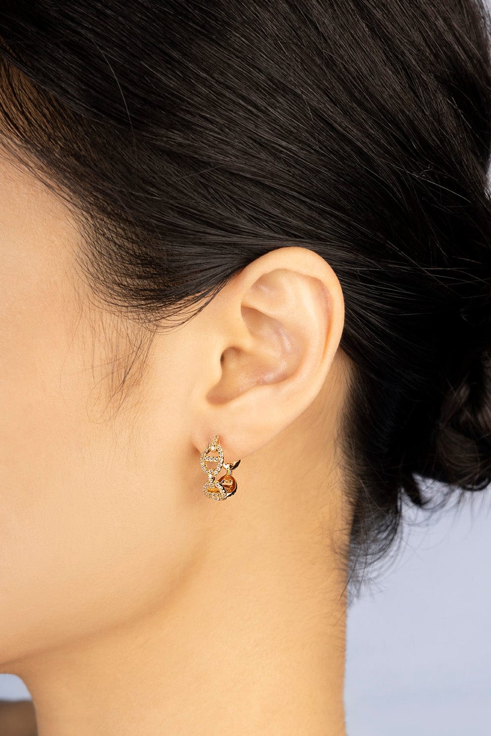 Maille Marine Hoop Earrings, Yellow Gold | APM Monaco