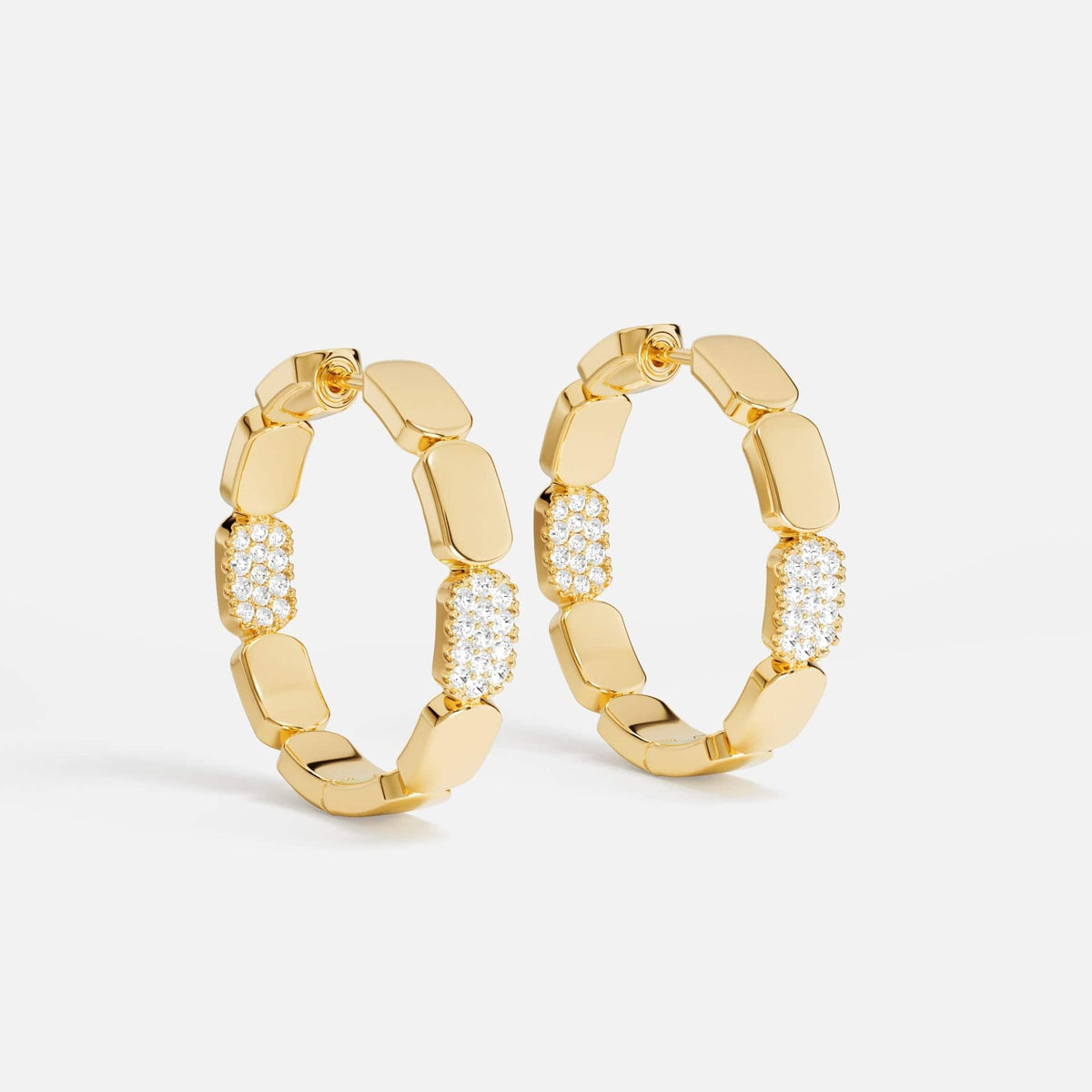 Dainty Gold Hoop Earrings Small APM Monaco - Main Image