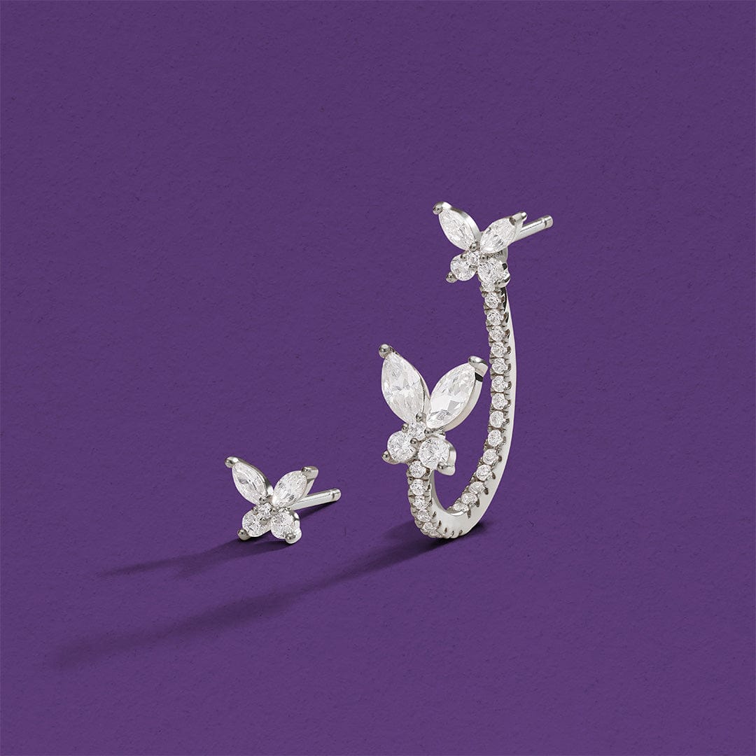 Asymmetric Butterfly Earrings - APM Monaco