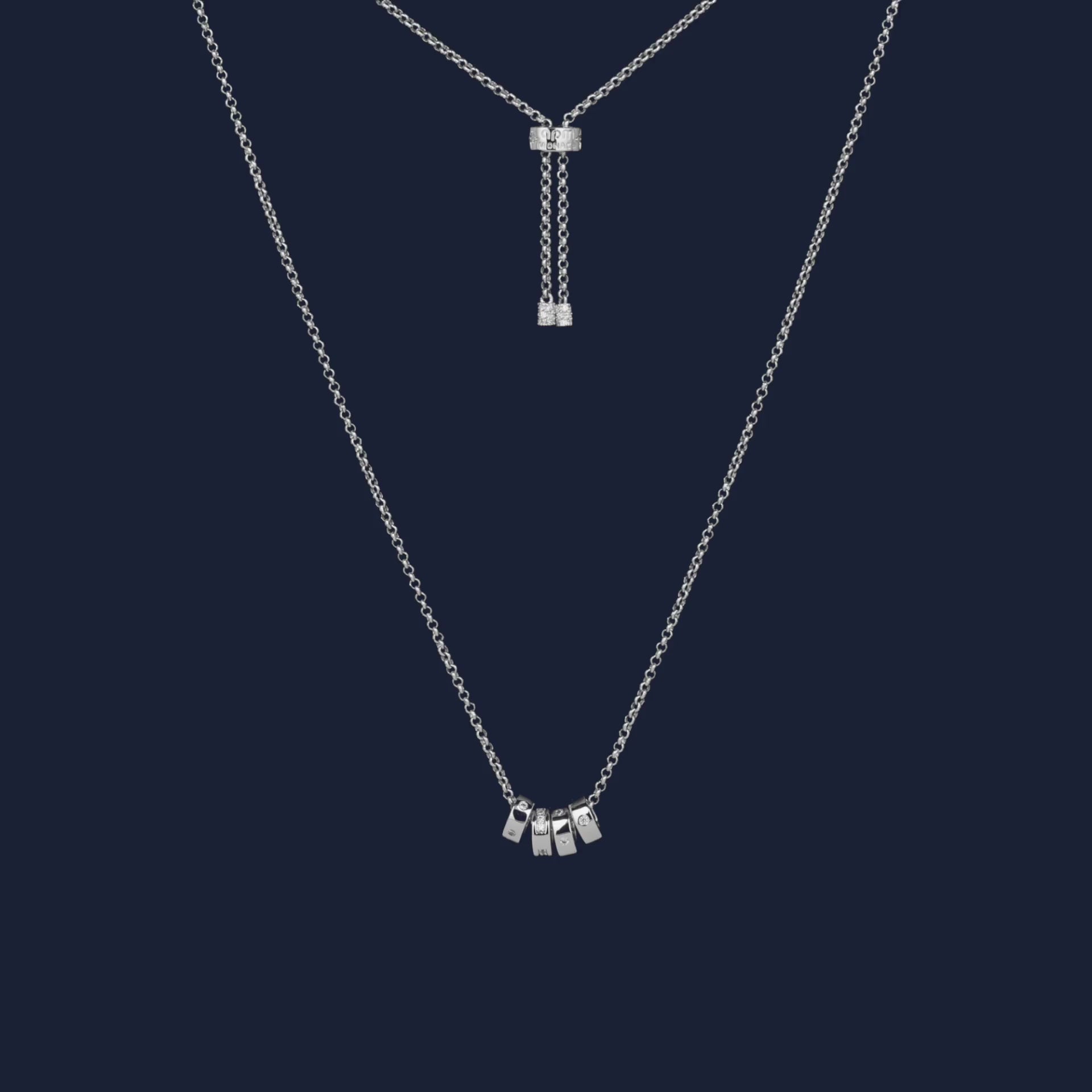 avalanche apm monaco 他セット Adjustable Necklace with Small Square Stone | APM Monaco