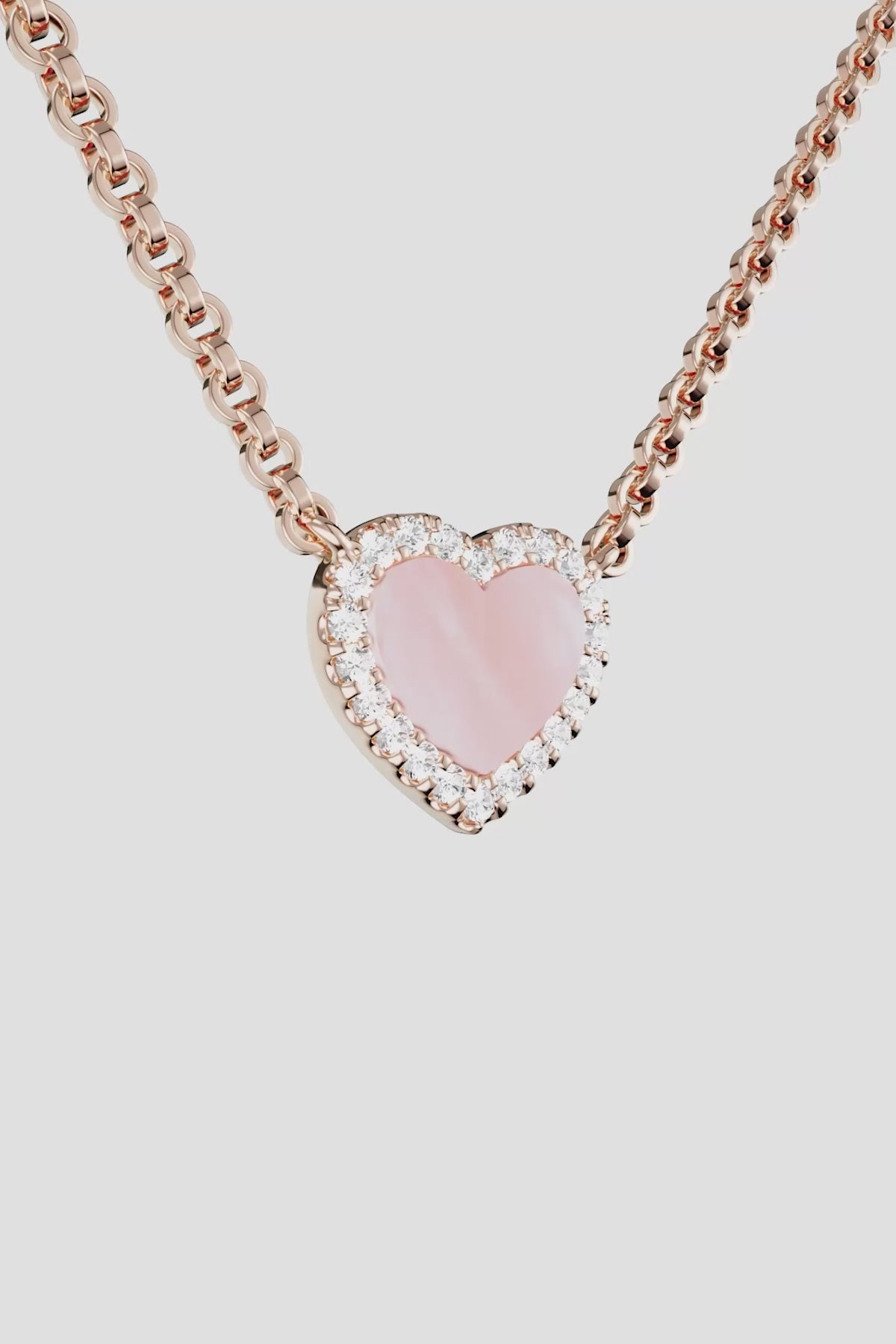 Pink Nacre Heart Adjustable Necklace | APM Monaco