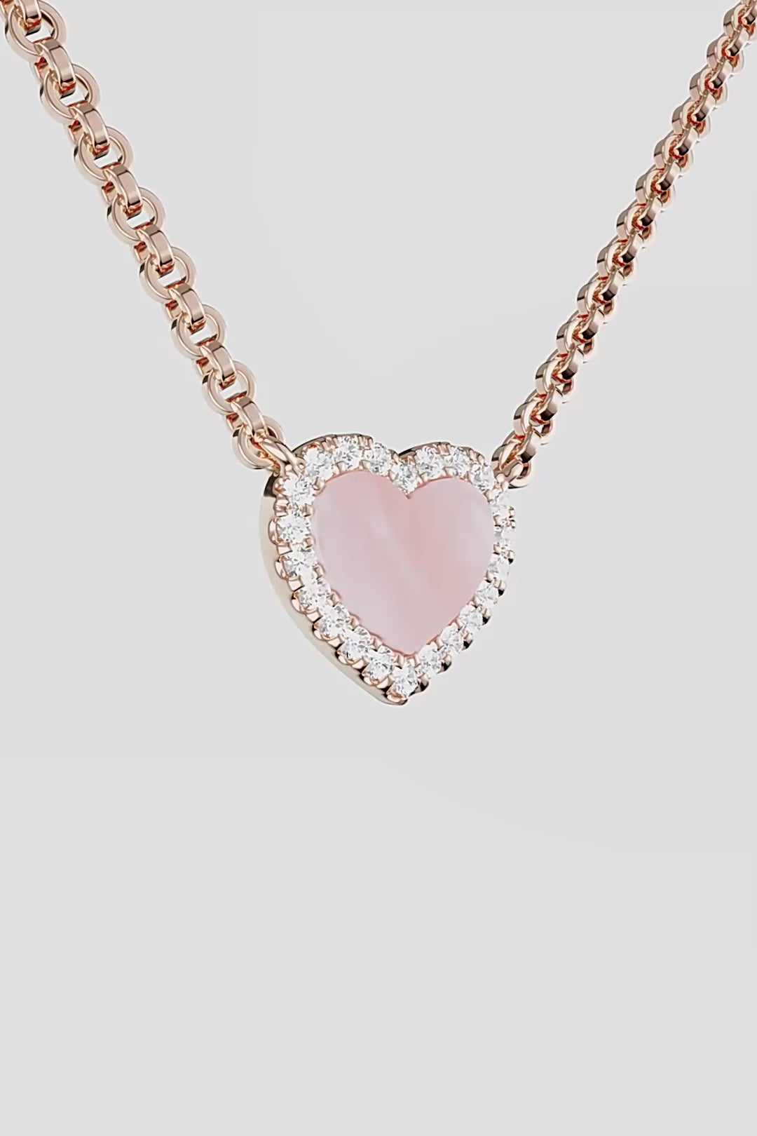 MILK&PEPPER ピンク Guepard Collar 30x1,5cm Cœur Necklace | APM Monaco