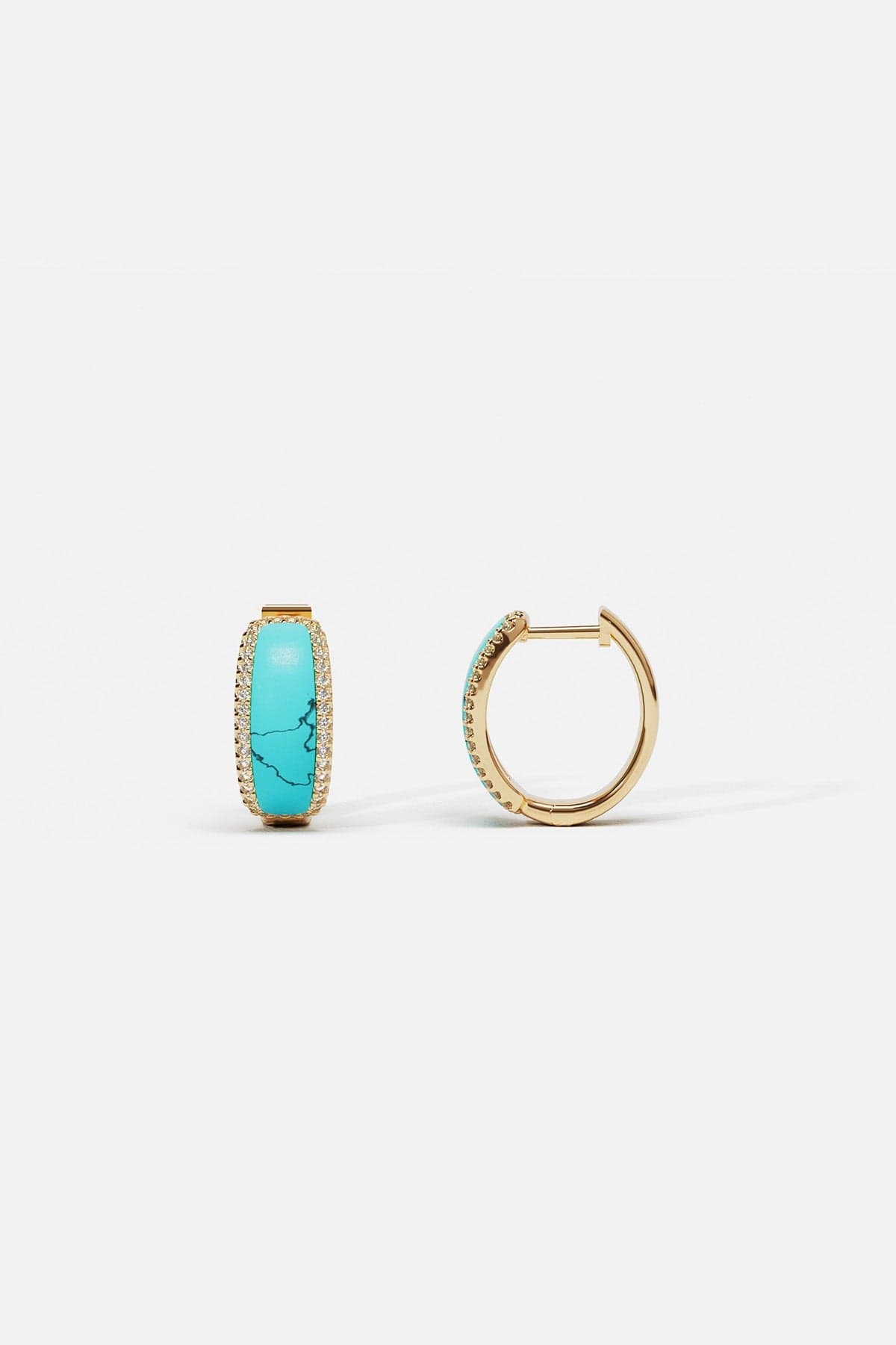Lagoon Hoop Earrings 18k gold plated