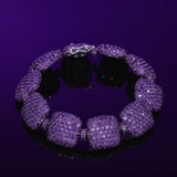 紫色方形手链