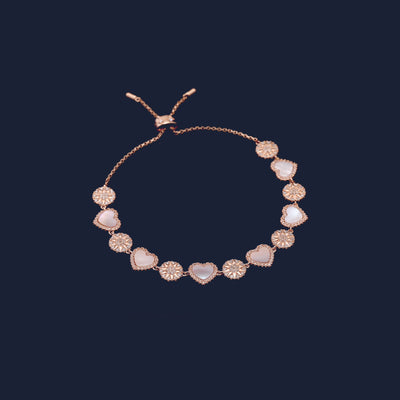 apm monaco ハート　ブレスレット Pink Nacre Heart & Dot Adjustable bracelet | APM Monaco