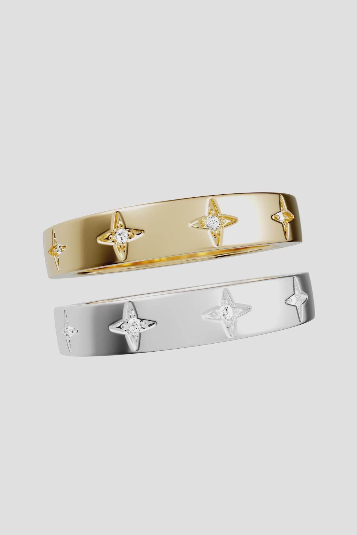 Duo Morse TOI MOI Rings, Yellow Gold | APM Monaco