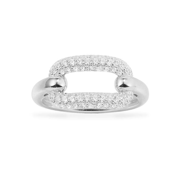 White Chain Link Ring