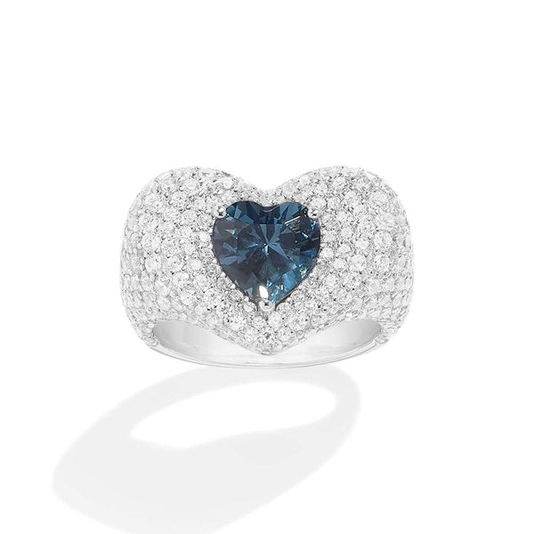 Chunky blue Heart Ring | APM Monaco