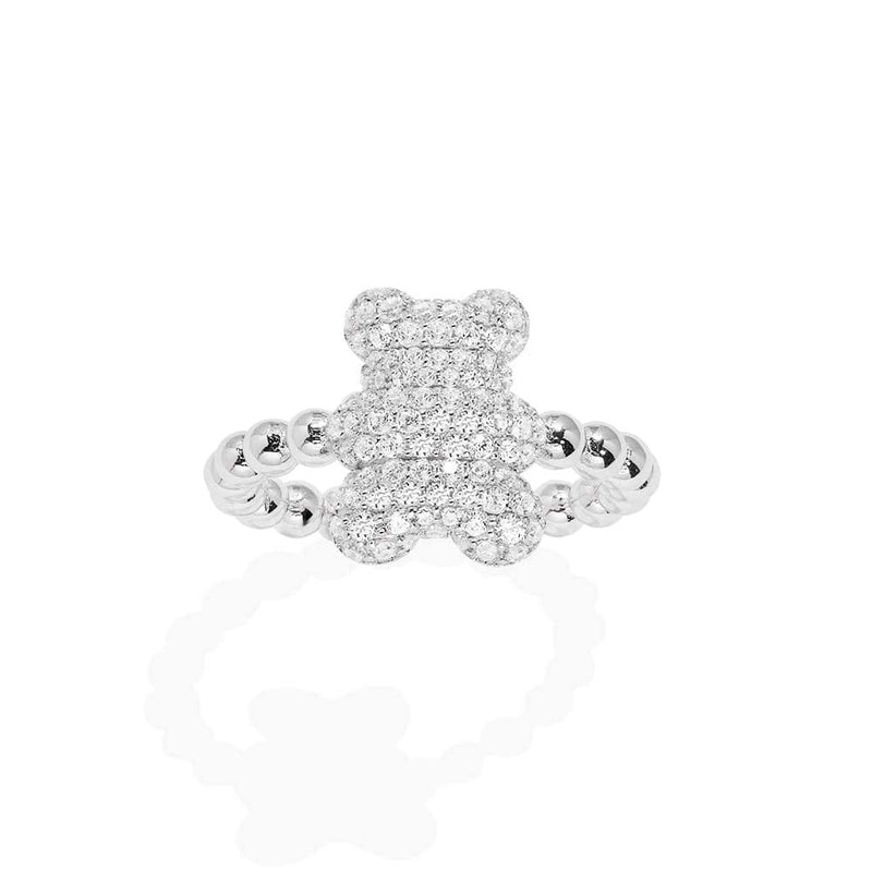 925 Sterling Silver Teddy Bear Ring | Factory Direct Jewelry