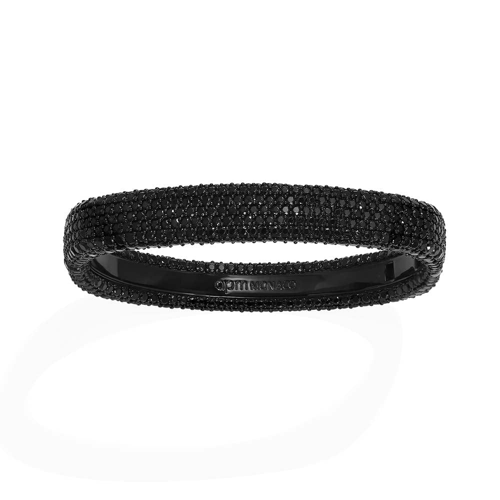 Black Chunky Pavé Bangle - APM Monaco