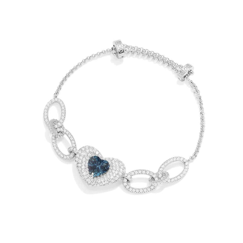 Women's Infinity Heart Bracelet 925 Sterling Silver, 21 Cm, Adjustable |  Fruugo IE