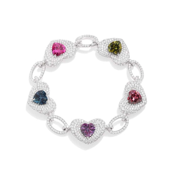 Multicolor Heart Bracelet
