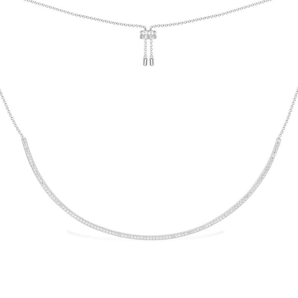 Dainty Paved Adjustable Necklace