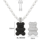 XL Mood Yummy Bear Necklace with Pearls | APM Monaco