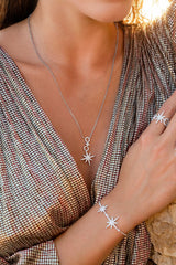 APM Monaco Météorites & Circles Adjustable Necklace in Silver