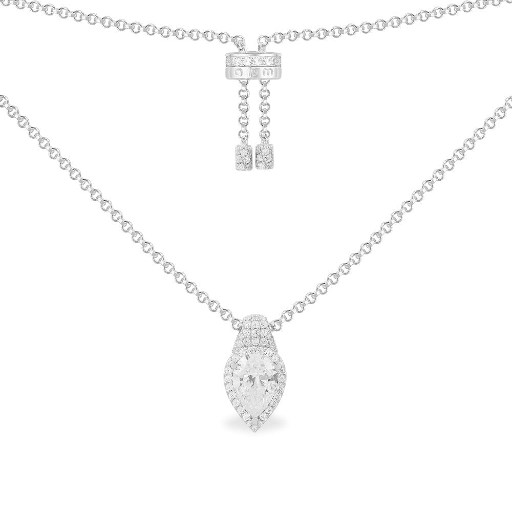 APM Monaco embellished Love Lock necklace - Silver, £377.00