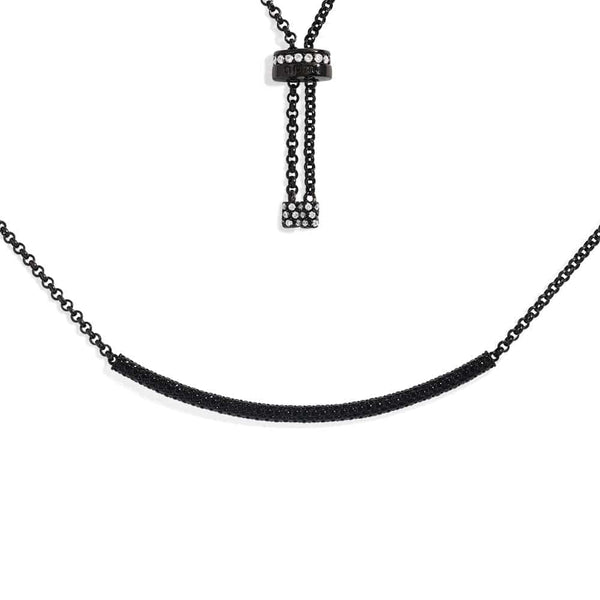 Black Pavé Adjustable Necklace