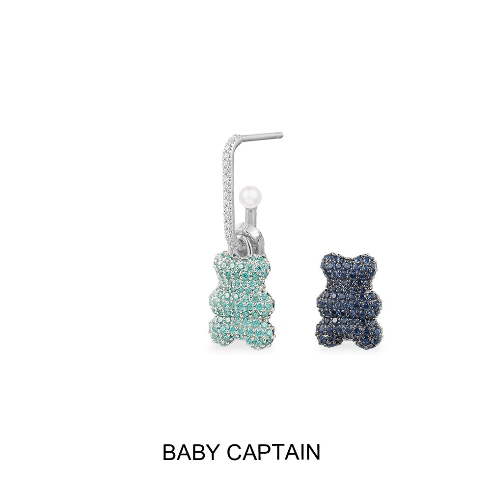 Single Baby Captain Yummy Bear (CLIPPABLE) Earring