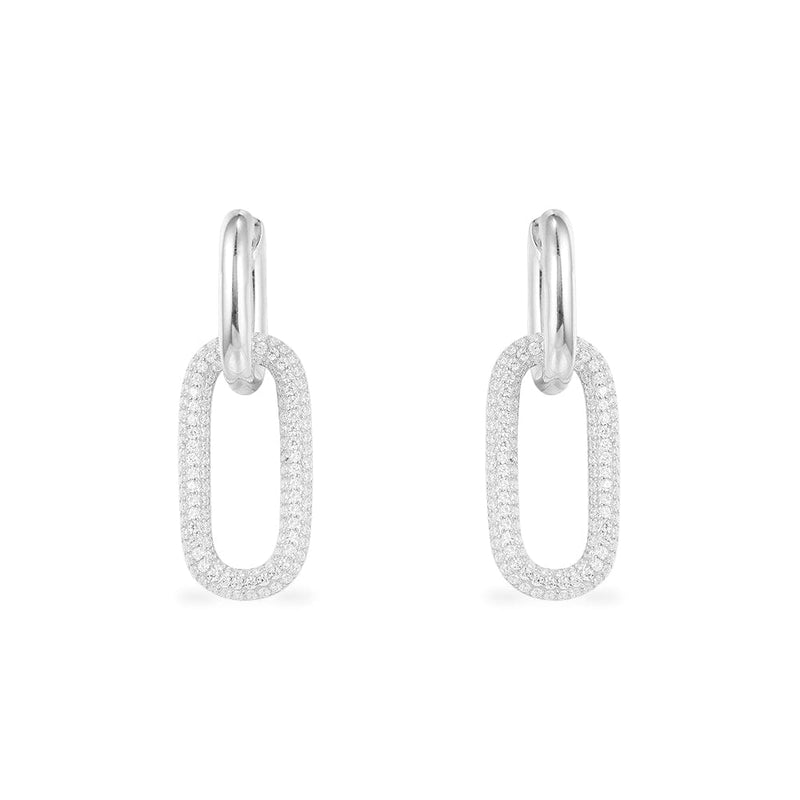 Chain Link Earrings - Silver | APM Monaco