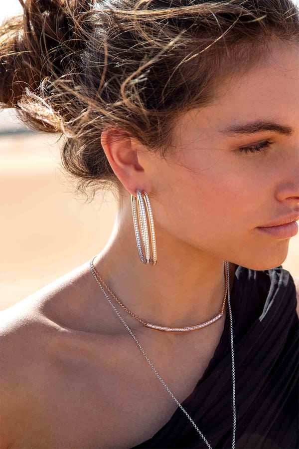 APM MONACO - Météorite Lock sterling-silver earrings