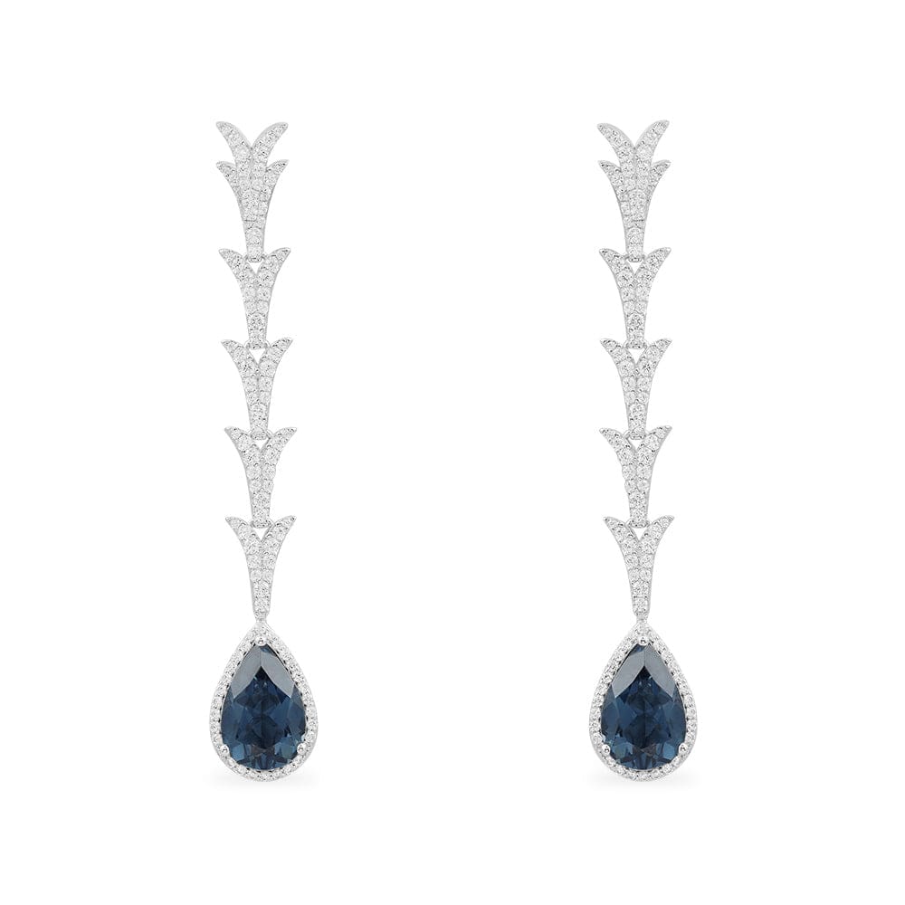 Drop Earrings with Blue Pear Stone - APM Monaco