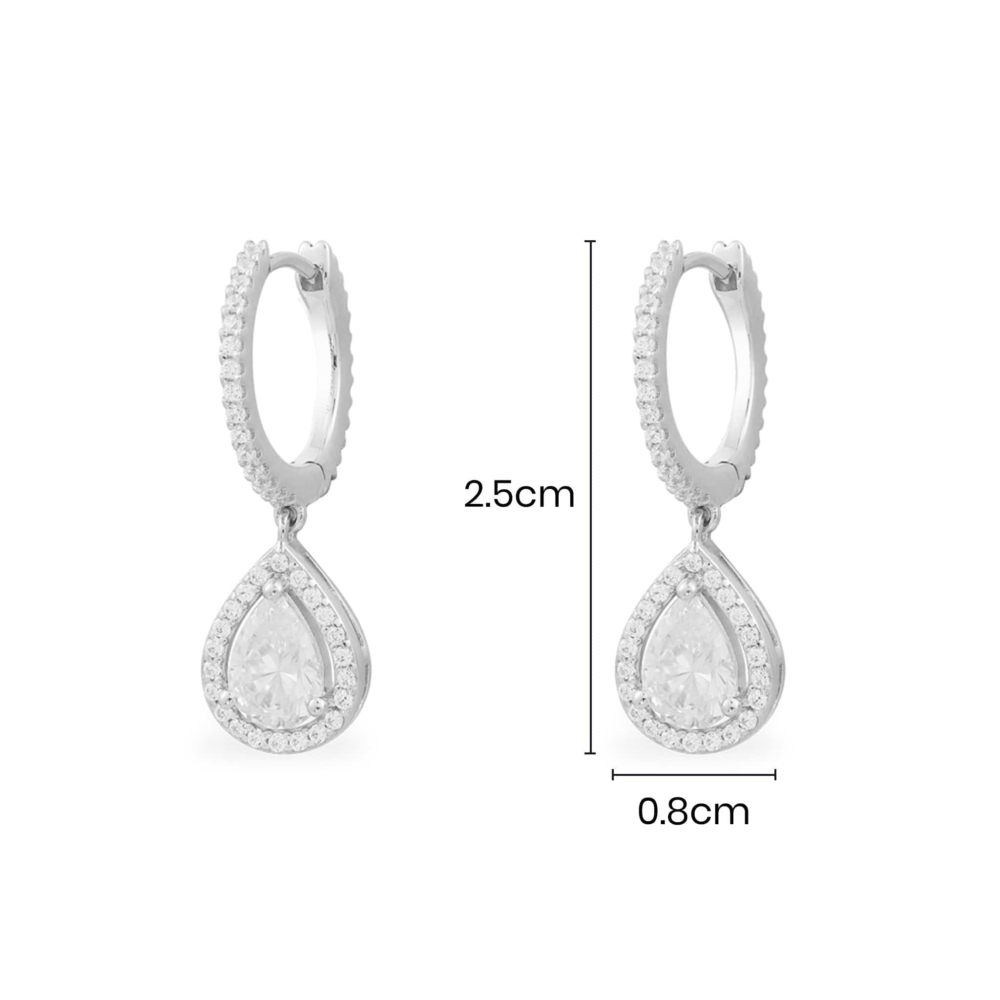 Pavé Hoop Earring with Drop - APM Monaco