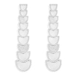 Long Half Moon Earrings with Nacre
