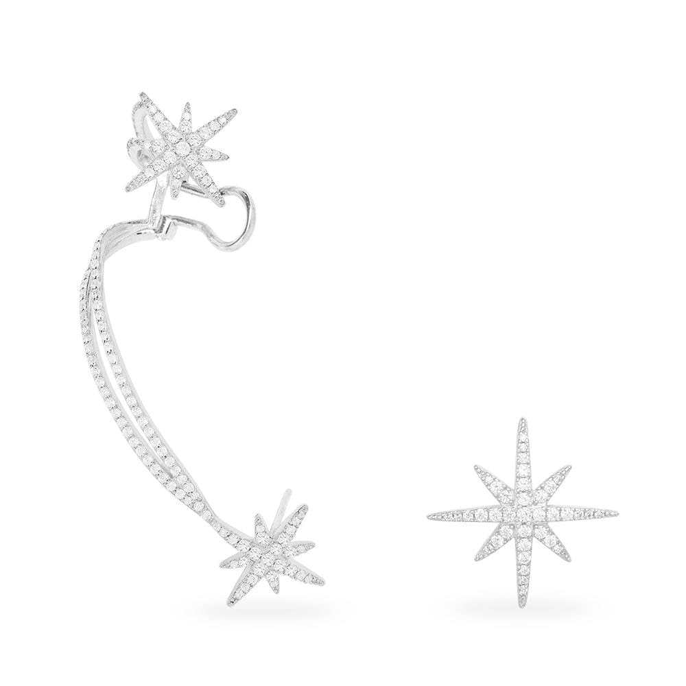 Asymmetric Double Météorites Earrings and Stud - APM Monaco