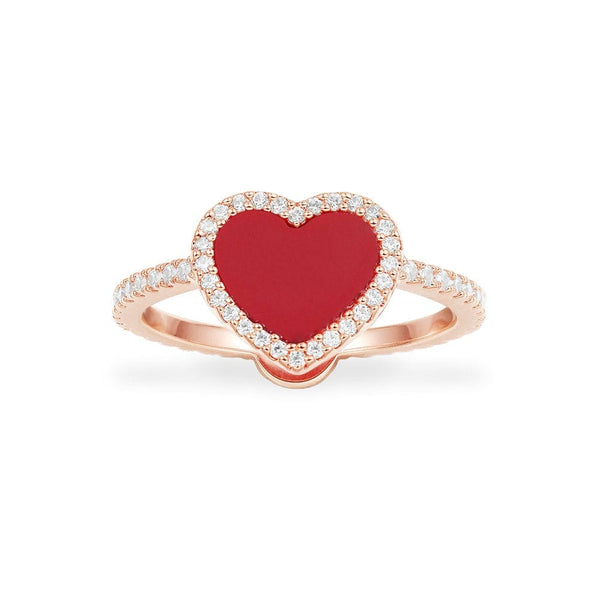 Heart hot sale ring red