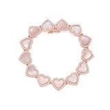 Pink Nacre Heart Bracelet