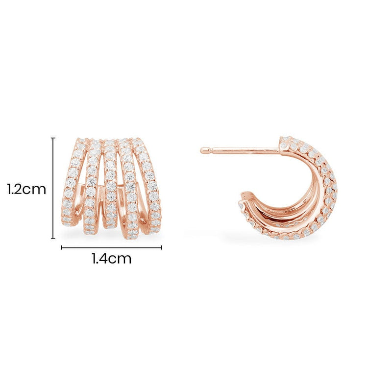 18K Gold Plated Stainless Steel CC Shape Circle Earrings Jewelry Twisted Hoop  Earrings For Women - AliExpress