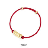 SMILE Morse Code Adjustable Nylon Bracelet
