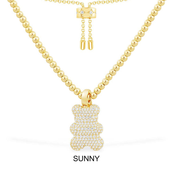 Sunny Yummy（可拆卸）可调节银珠项链