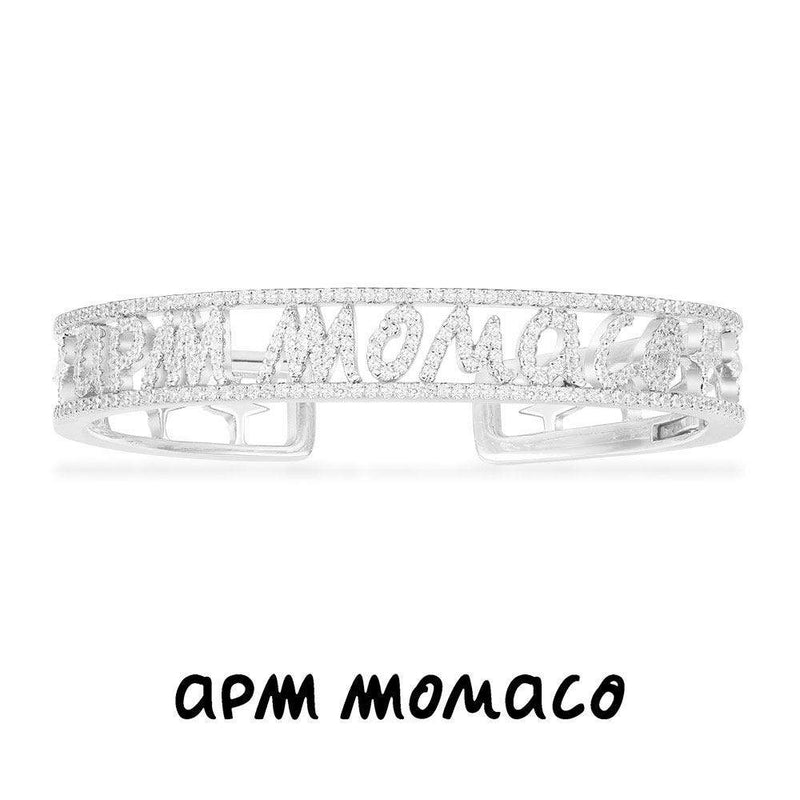 Apm Monaco Amour Love Open Cuff Bracelet in Metallic